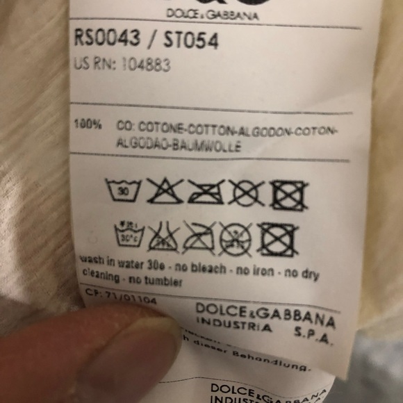 D&G Dolce & Gabbana Buffalo Tribe shirt size 52 euro - Picture 12 of 12